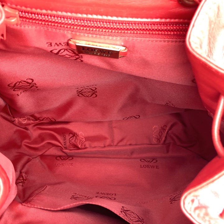LOEWE ロエベ 
 リュック・デイパック 
レザー レッド