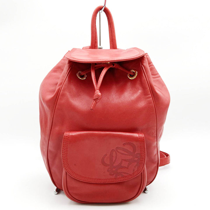 LOEWE ロエベ 
 リュック・デイパック 
レザー レッド