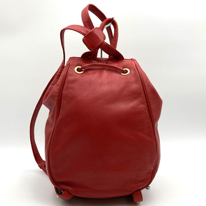 LOEWE ロエベ 
 リュック・デイパック 
レザー レッド