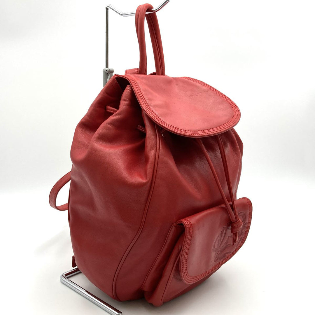 LOEWE ロエベ 
 リュック・デイパック 
レザー レッド