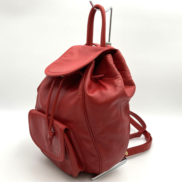 LOEWE ロエベ 
 リュック・デイパック 
レザー レッド