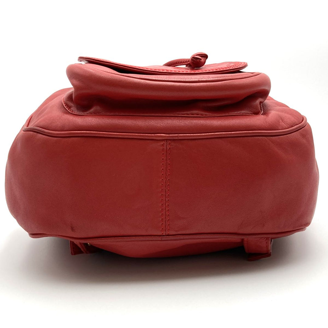 LOEWE ロエベ 
 リュック・デイパック 
レザー レッド