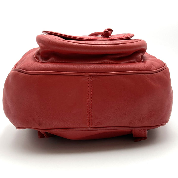 LOEWE ロエベ 
 リュック・デイパック 
レザー レッド
