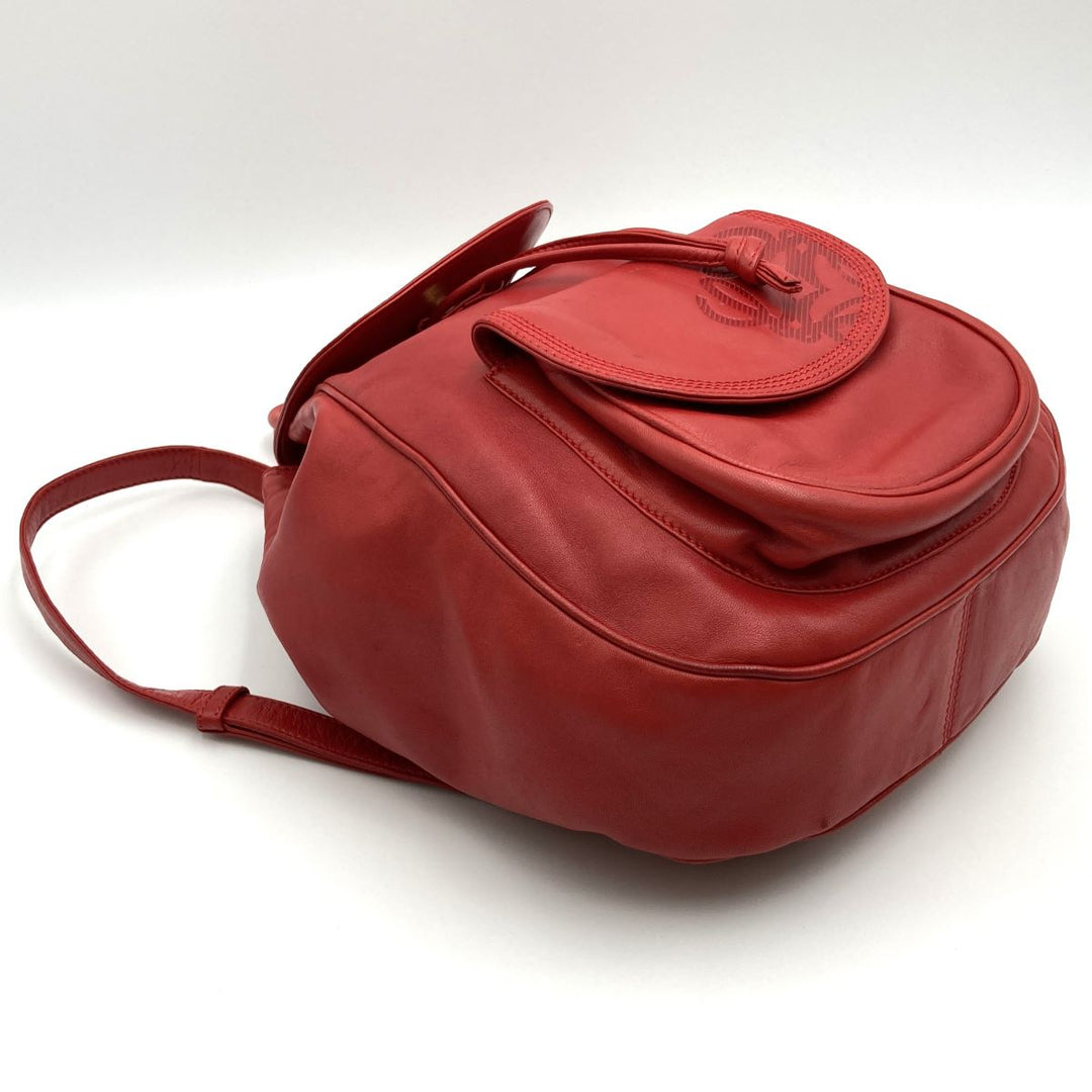 LOEWE ロエベ 
 リュック・デイパック 
レザー レッド
