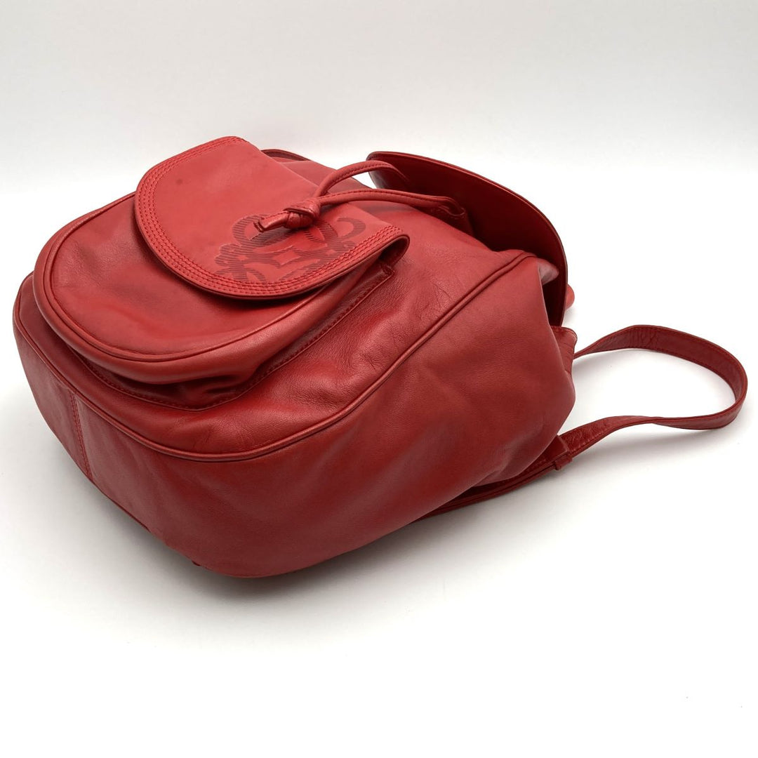 LOEWE ロエベ 
 リュック・デイパック 
レザー レッド