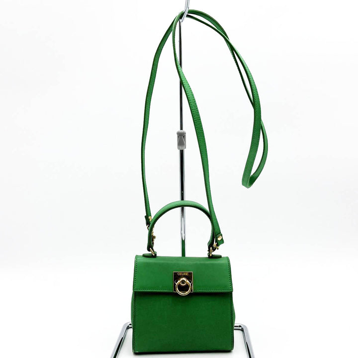 CELINE セリーヌ 
 M11 ショルダーバッグ 
レザー グリーン