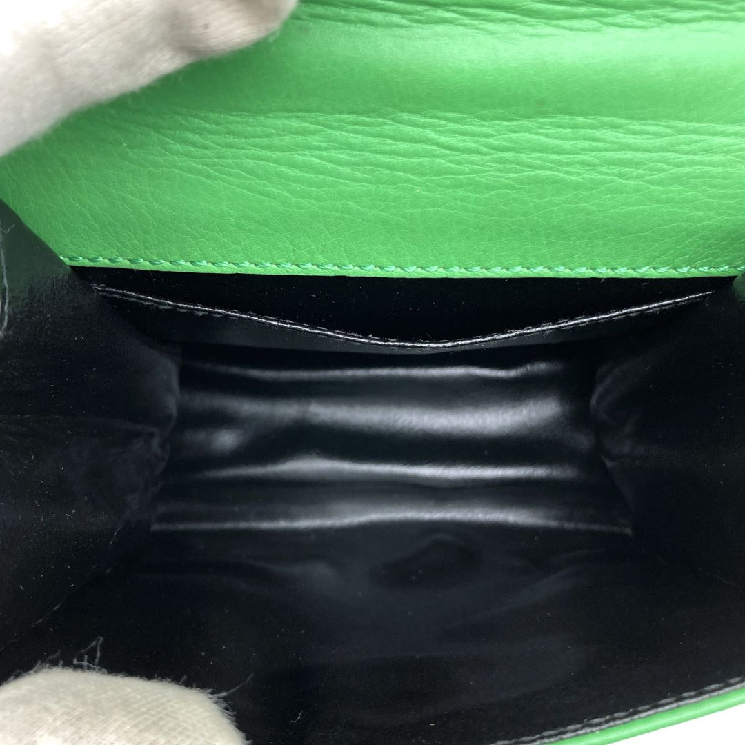 CELINE セリーヌ 
 M11 ショルダーバッグ 
レザー グリーン