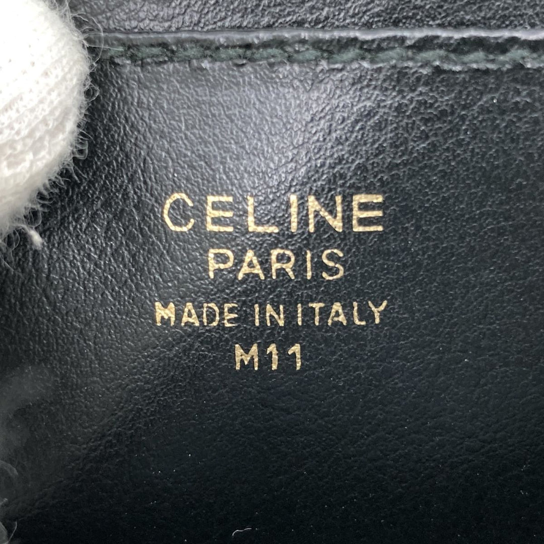 CELINE セリーヌ 
 M11 ショルダーバッグ 
レザー グリーン