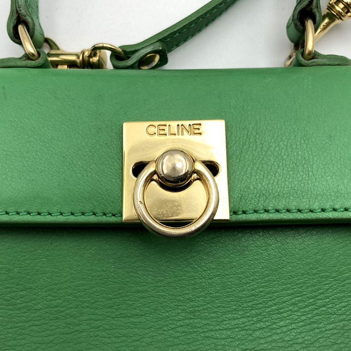 CELINE セリーヌ 
 M11 ショルダーバッグ 
レザー グリーン