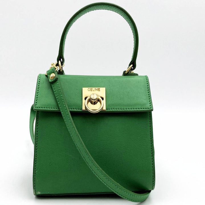 CELINE セリーヌ 
 M11 ショルダーバッグ 
レザー グリーン