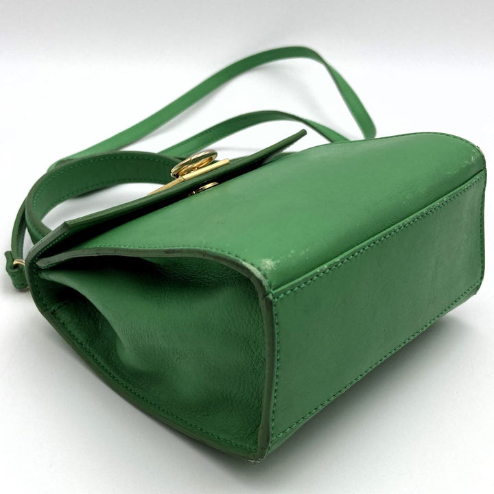 CELINE セリーヌ 
 M11 ショルダーバッグ 
レザー グリーン