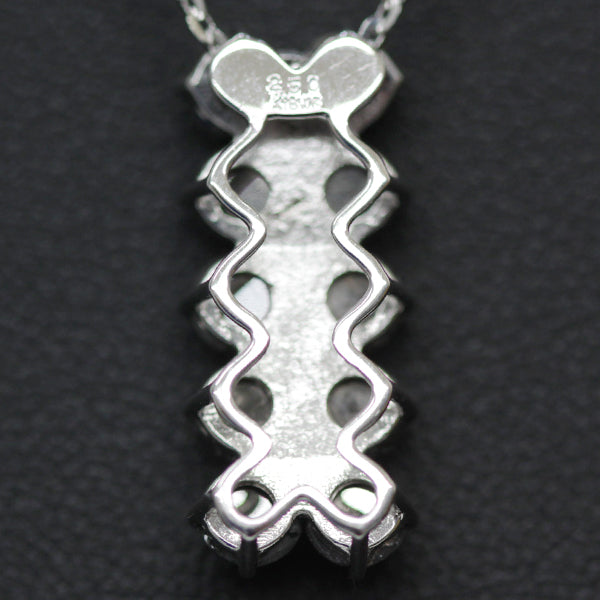 新品仕上げ済 K18WG 
ネックレス
 ブラックダイヤモンド 2.5ct 3.2g 中古