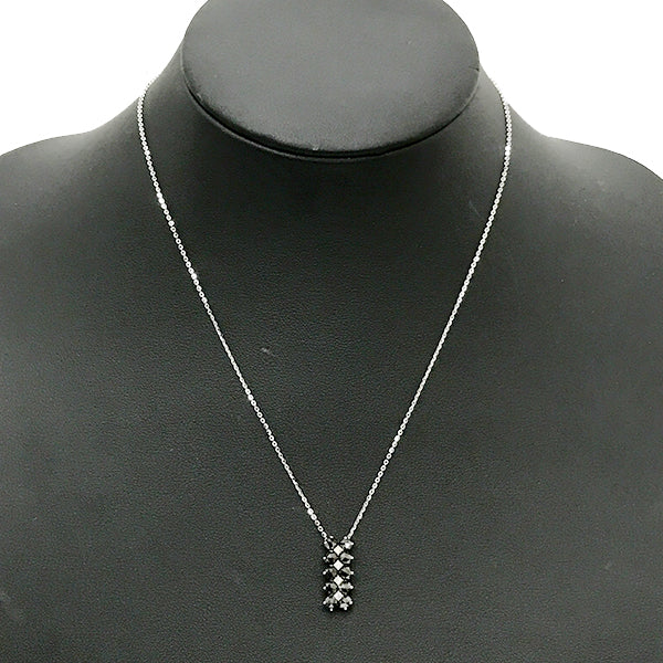 新品仕上げ済 K18WG 
ネックレス
 ブラックダイヤモンド 2.5ct 3.2g 中古