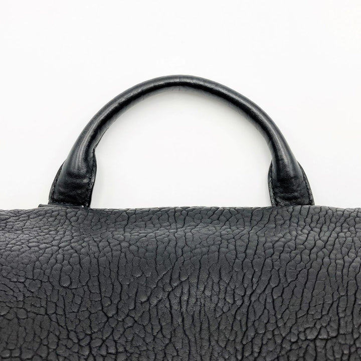 MCM エム・シー・エム 
 ハンドバッグ 
レザー ブラック