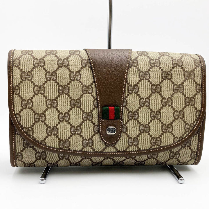 GUCCI グッチ 
 014・122・6052 クラッチバッグ 
GGスプリームキャンバス ブラウン