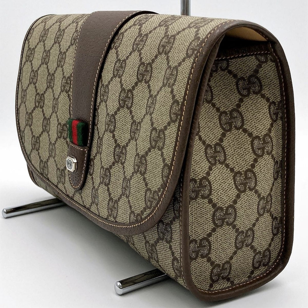 GUCCI グッチ 
 014・122・6052 クラッチバッグ 
GGスプリームキャンバス ブラウン