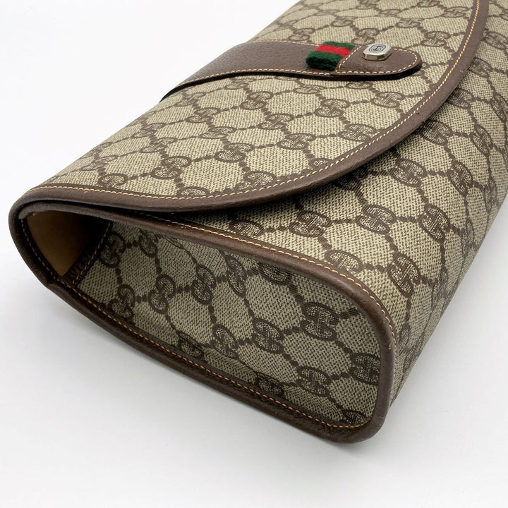 GUCCI グッチ 
 014・122・6052 クラッチバッグ 
GGスプリームキャンバス ブラウン