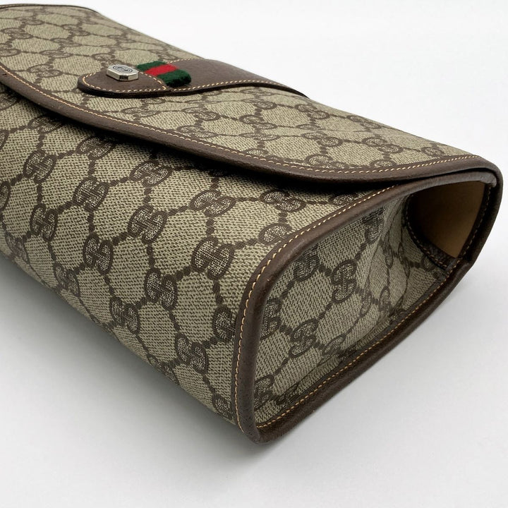 GUCCI グッチ 
 014・122・6052 クラッチバッグ 
GGスプリームキャンバス ブラウン