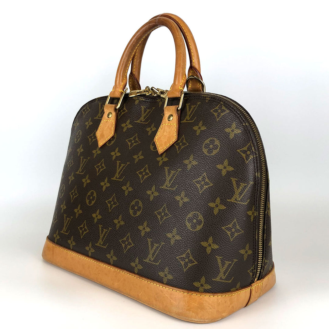LOUIS VUITTON ルイ・ヴィトン 
 アルマ 旧型 M51130 ハンドバッグ 
モノグラムキャンバス/ヌメ革  ブラウン