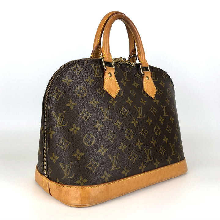 LOUIS VUITTON ルイ・ヴィトン 
 アルマ 旧型 M51130 ハンドバッグ 
モノグラムキャンバス/ヌメ革  ブラウン