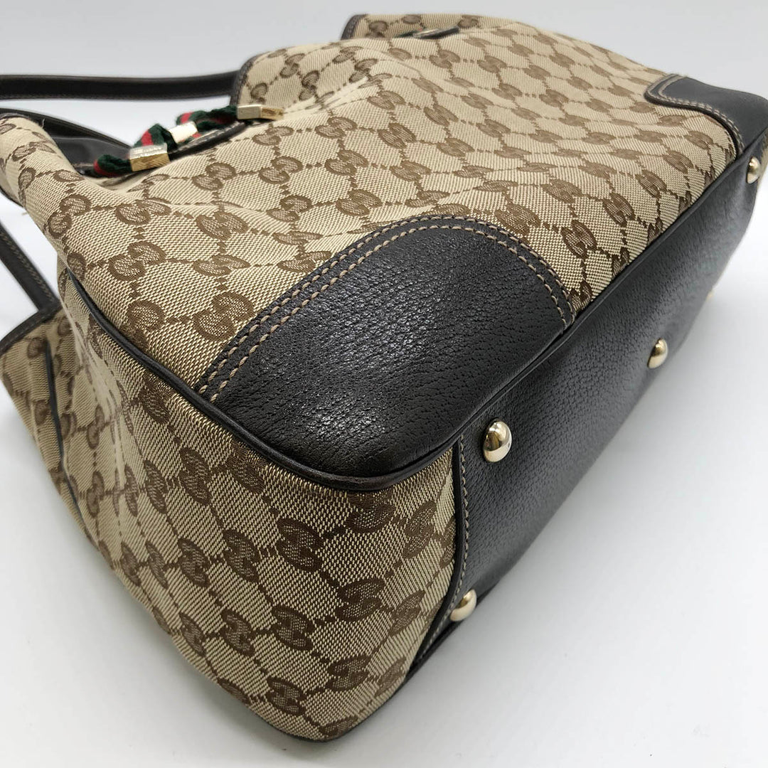 GUCCI グッチ 
 プリンシー 163805 ショルダーバッグ 
GGキャンバス ブラウン