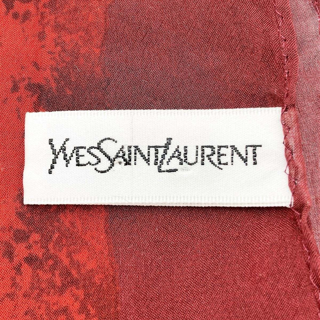 YVES SAINT LAURENT イヴ・サンローラン 
 ストール 
シルク レッド