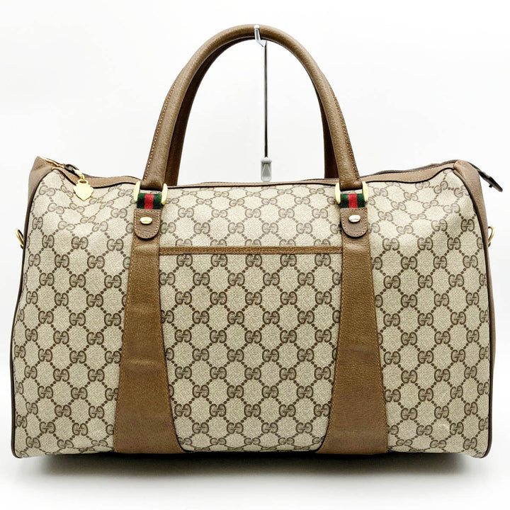 GUCCI グッチ 
 111・02 ボストンバッグ 
GGスプリームキャンバス/PVC  ブラウン