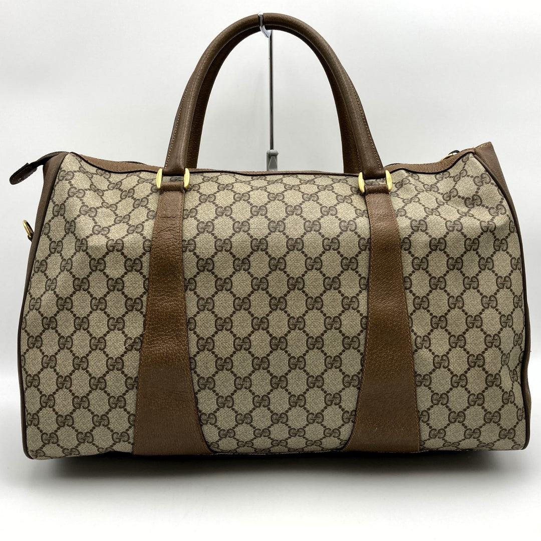 GUCCI グッチ 
 111・02 ボストンバッグ 
GGスプリームキャンバス/PVC  ブラウン