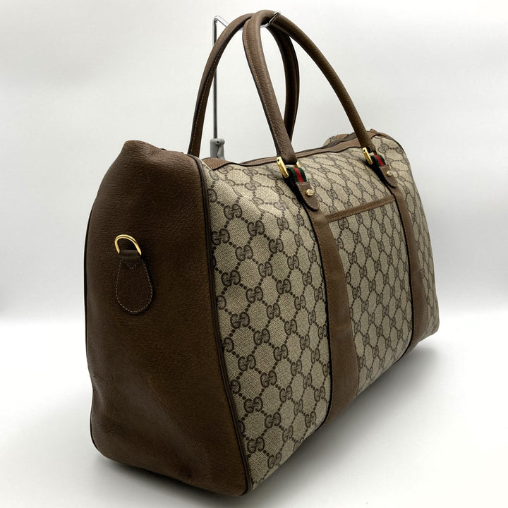 GUCCI グッチ 
 111・02 ボストンバッグ 
GGスプリームキャンバス/PVC  ブラウン