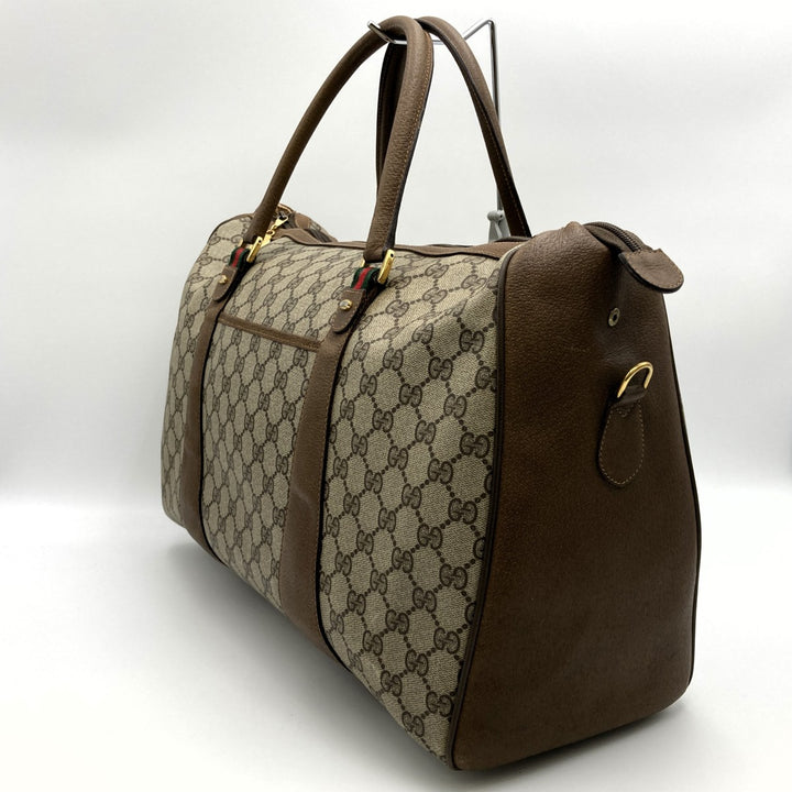 GUCCI グッチ 
 111・02 ボストンバッグ 
GGスプリームキャンバス/PVC  ブラウン