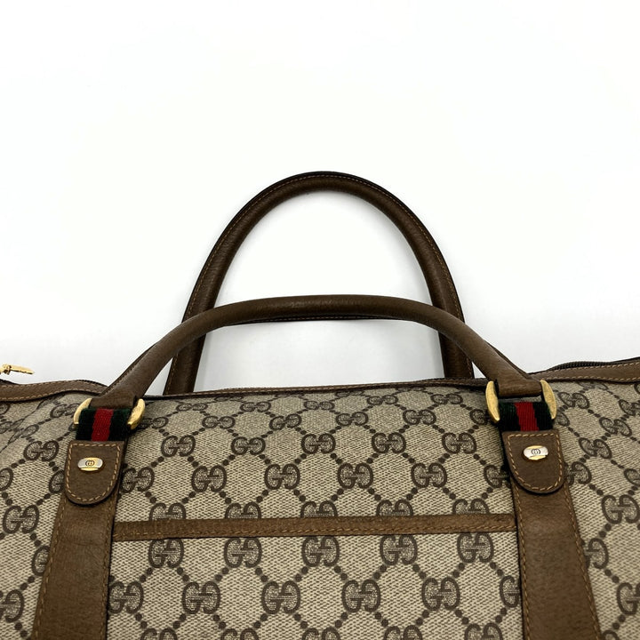 GUCCI グッチ 
 111・02 ボストンバッグ 
GGスプリームキャンバス/PVC  ブラウン