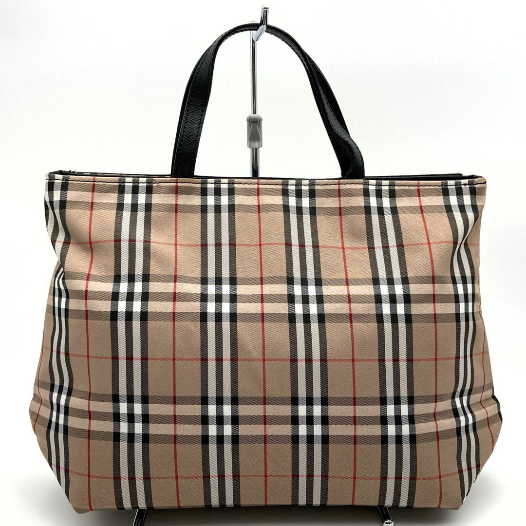 BURBERRY バーバリー 
 トートバッグ 
キャンバス/レザー  ブラウン
