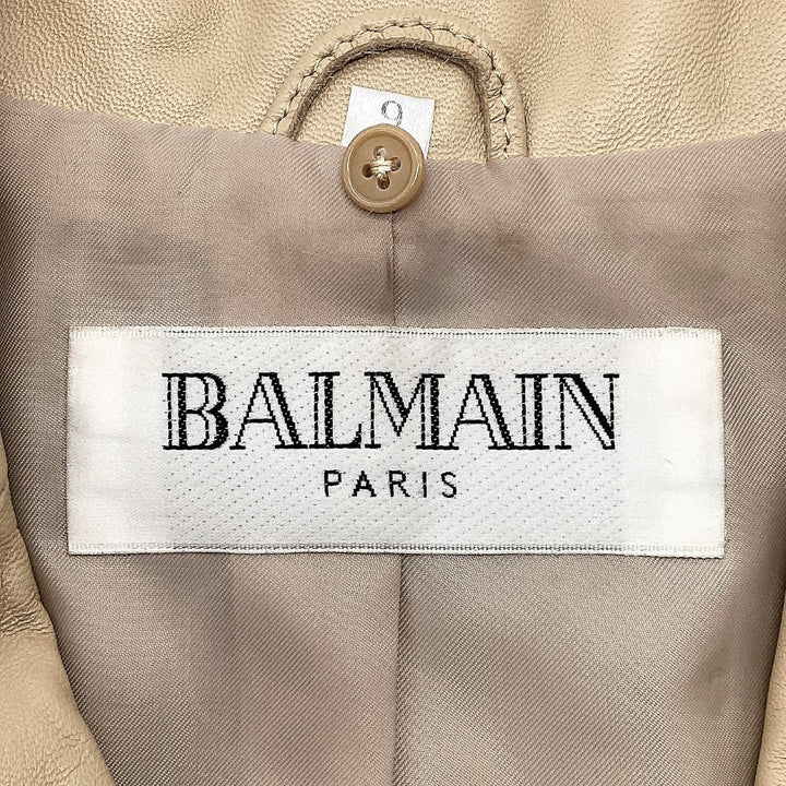 BALMAIN バルマン 
 コート 
羊革/フォックス  ベージュ
