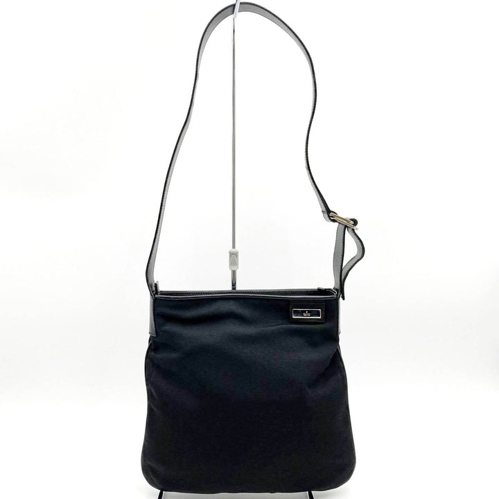 GUCCI グッチ 
 019・0422 ショルダーバッグ 
ナイロン/レザー  ブラック