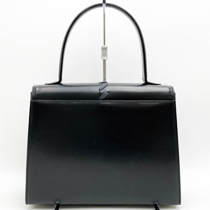 YVES SAINT LAURENT イヴ・サンローラン 
 ハンドバッグ 
レザー ブラック