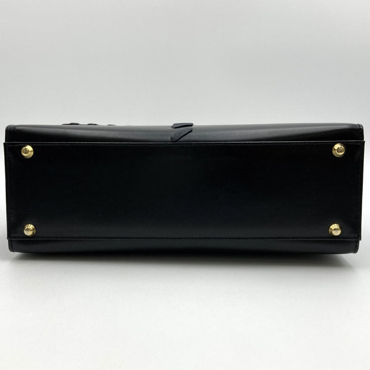 YVES SAINT LAURENT イヴ・サンローラン 
 ハンドバッグ 
レザー ブラック