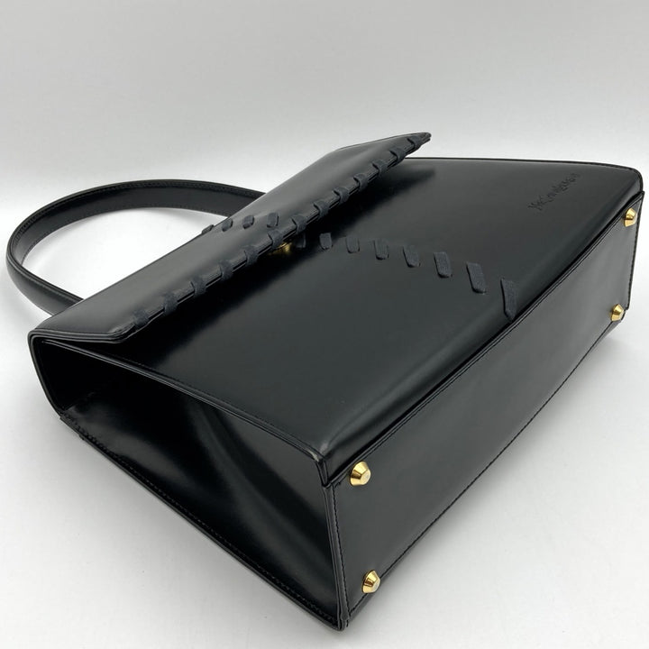 YVES SAINT LAURENT イヴ・サンローラン 
 ハンドバッグ 
レザー ブラック