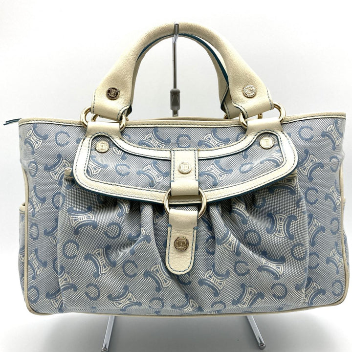 CELINE セリーヌ 
 SA 00/26 ハンドバッグ 
キャンバス/レザー  ブルー