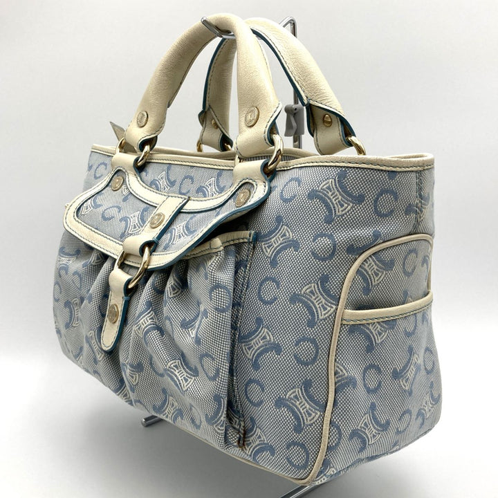 CELINE セリーヌ 
 SA 00/26 ハンドバッグ 
キャンバス/レザー  ブルー
