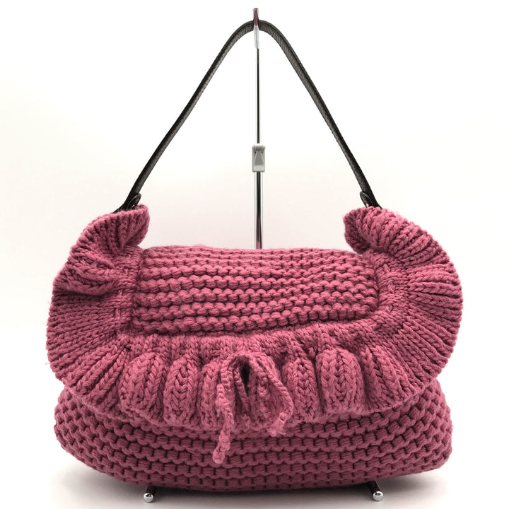 FENDI フェンディ 
 ショルダーバッグ 
ニット ピンク