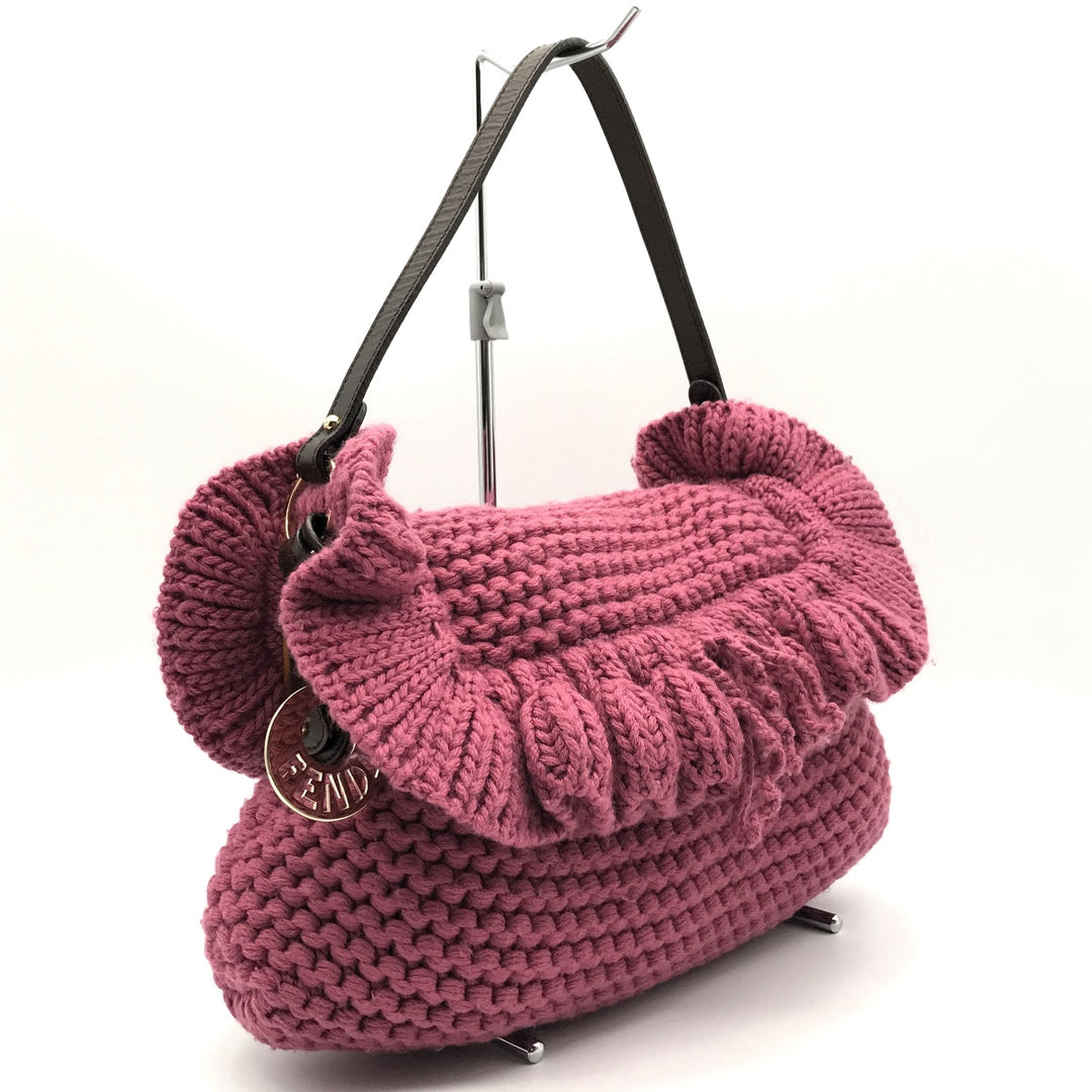FENDI フェンディ 
 ショルダーバッグ 
ニット ピンク