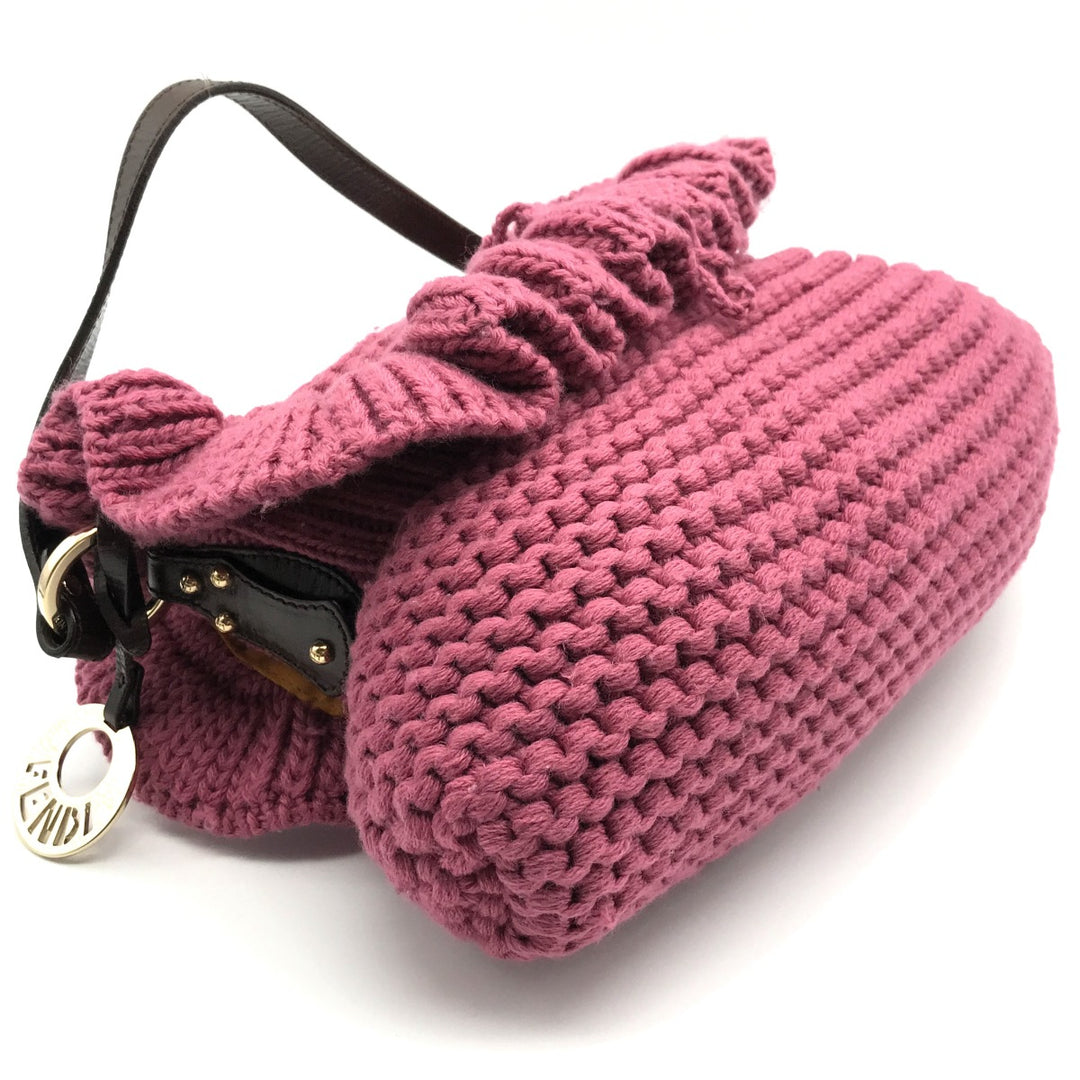 FENDI フェンディ 
 ショルダーバッグ 
ニット ピンク
