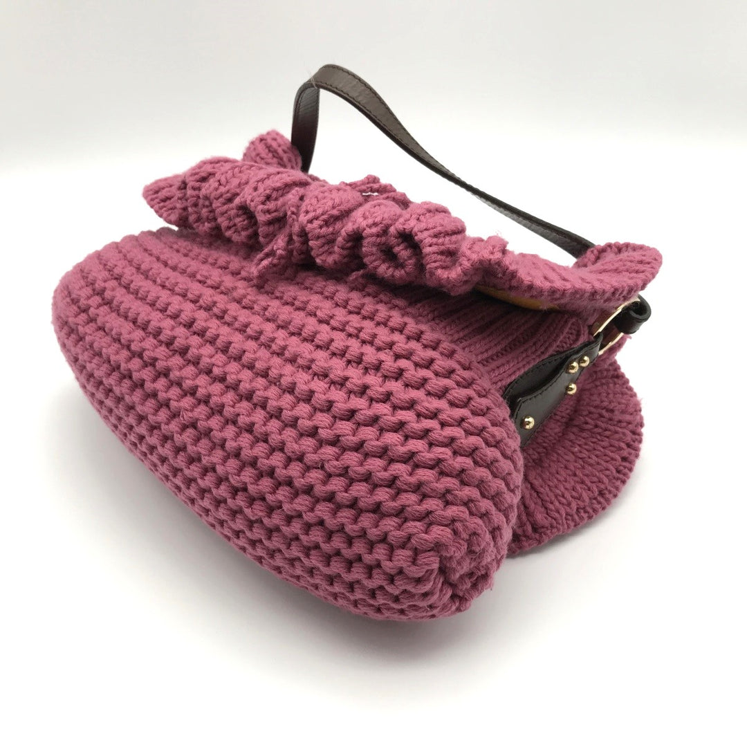 FENDI フェンディ 
 ショルダーバッグ 
ニット ピンク