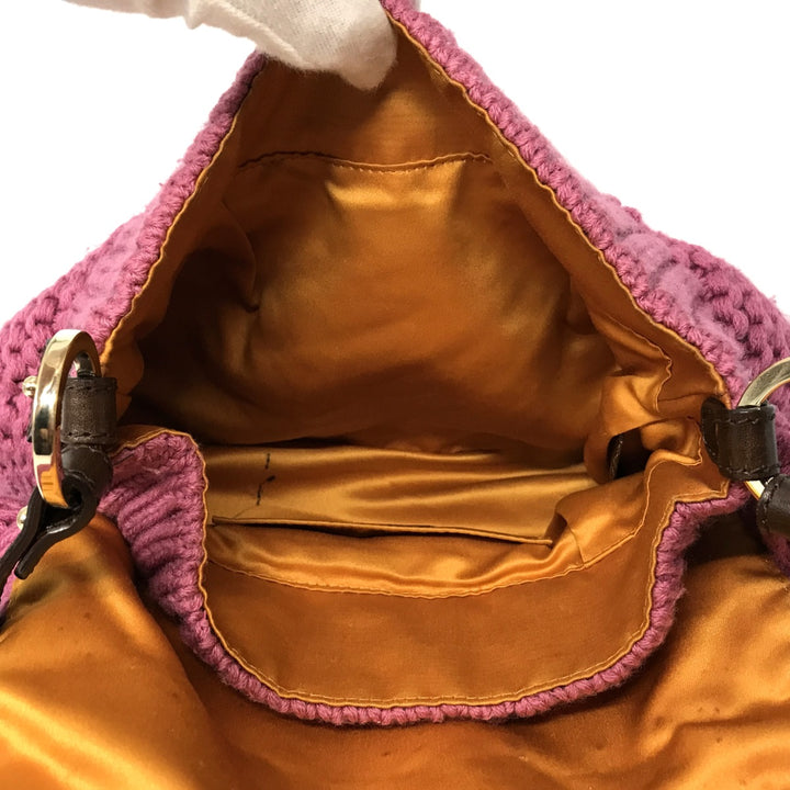 FENDI フェンディ 
 ショルダーバッグ 
ニット ピンク