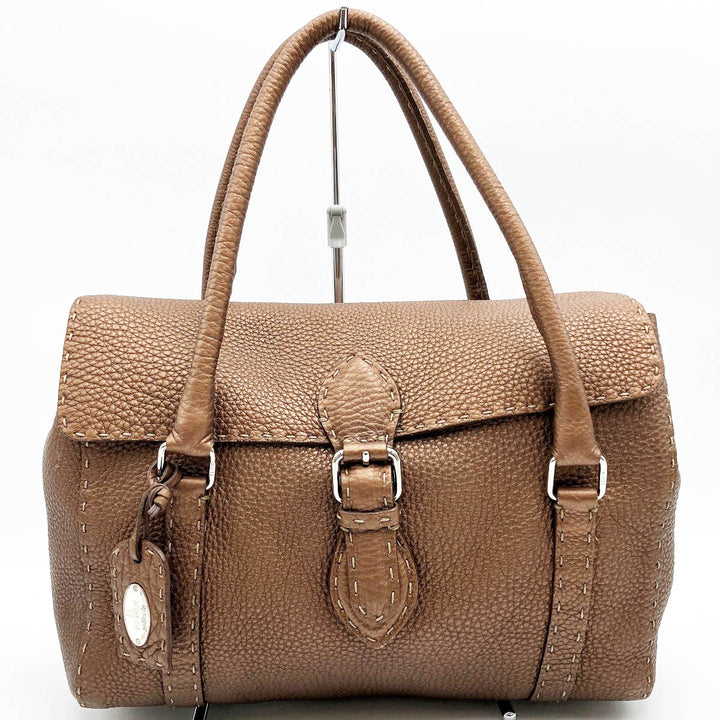 FENDI フェンディ 
 8BR547 トートバッグ 
レザー ブラウン