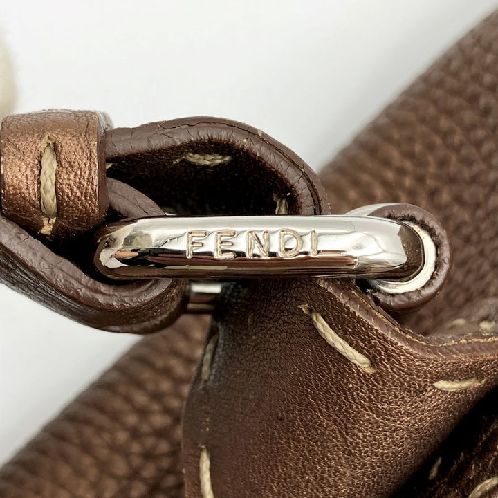 FENDI フェンディ 
 8BR547 トートバッグ 
レザー ブラウン