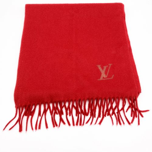 LOUIS VUITTON ルイ・ヴィトン 
 マフラー 
カシミヤ レッド