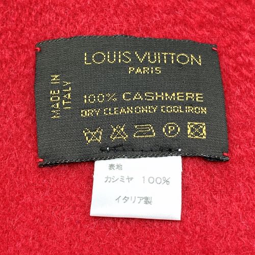 LOUIS VUITTON ルイ・ヴィトン 
 マフラー 
カシミヤ レッド