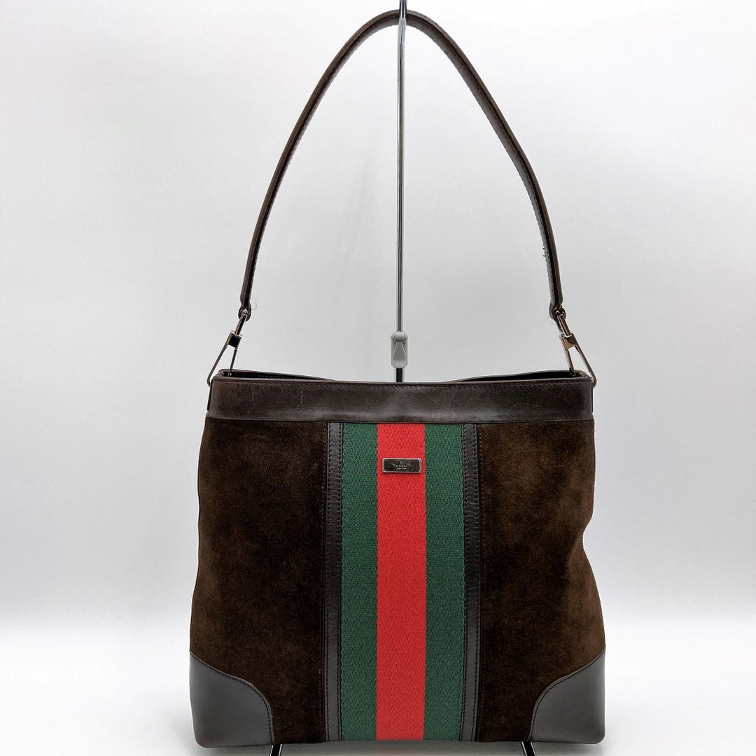 GUCCI グッチ 
 33900  ショルダーバッグ 
スウェード ブラウン