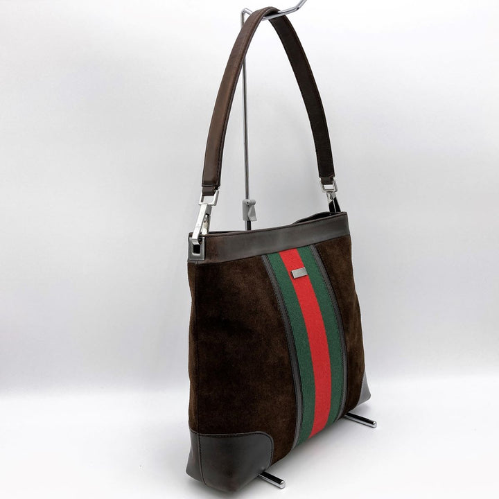 GUCCI グッチ 
 33900  ショルダーバッグ 
スウェード ブラウン